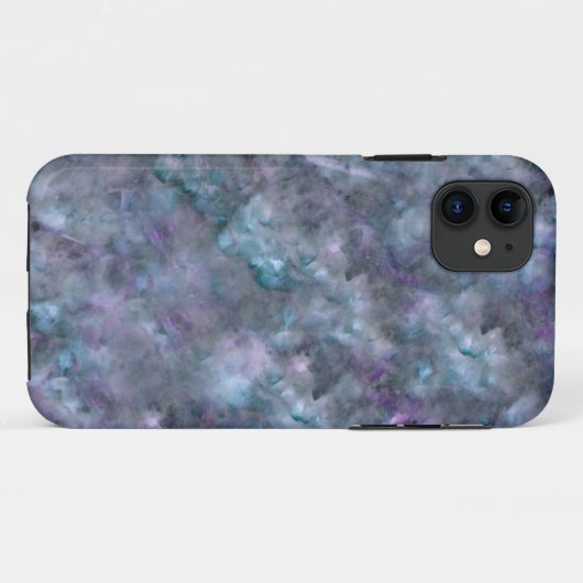 Coques Case-Mate iPhone Abstrait bleu violet turquoise quartz marbre grani (Dos (Horizontal))