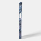 Coques Case-Mate iPhone Abstrait bleu violet turquoise quartz marbre grani (Verso / Droite)