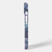 Coques Case-Mate iPhone Abstrait bleu violet turquoise quartz marbre grani (Verso / Gauche)