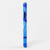 Coques Case-Mate iPhone Abstrait Blue Custom Unique Art Swirls (Dos/Droite)
