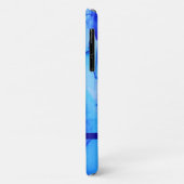 Coques Case-Mate iPhone Abstrait Blue Custom Unique Art Swirls (Dos/Gauche)
