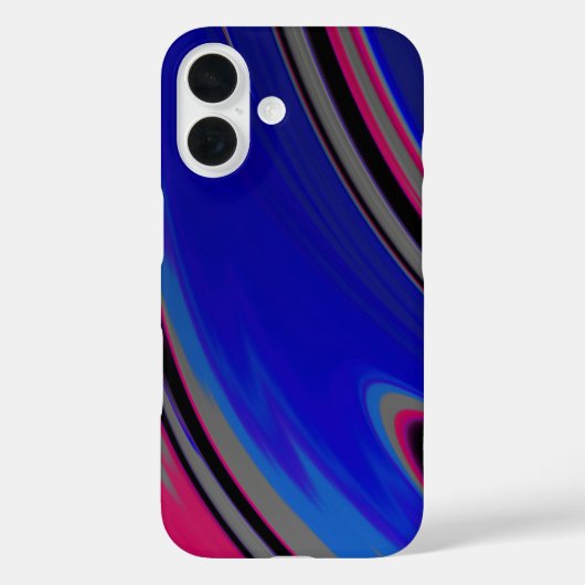 Coques Case-Mate iPhone Abstrait Blue Grey Magenta Fractal Art (Verso)