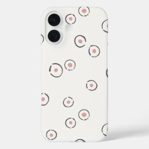 Coques iPhone 16 Abstrait Bohème Rose Poussiéreux à Points Organiqu