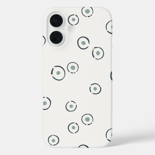 Coques Case-Mate iPhone Abstrait Bohème Vert Sauge Organique à Points (Verso)