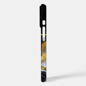 Coques Case-Mate iPhone abstrait chic noir floral (Verso / Gauche)