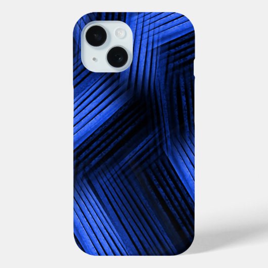 Coques Case-Mate iPhone Abstrait contemporain bleu (Verso)