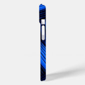 Coques Case-Mate iPhone Abstrait contemporain bleu (Verso / Gauche)