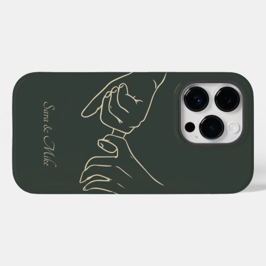 Coques Case-Mate iPhone Abstrait Couple Line Art, Boho Chic (Verso (horizontal))