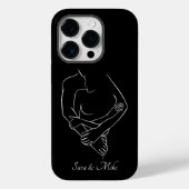 Coques Case-Mate iPhone Abstrait Couple Line Art, Boho Chic (Verso)