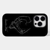 Coques Case-Mate iPhone Abstrait Couple Line Art, Boho Chic (Verso (horizontal))