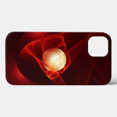 Coques Case-Mate iPhone Abstrait Crème rouge moderne Imaginaire Fractal Ar (Verso (horizontal))