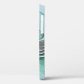 Coques Case-Mate iPhone Abstrait De Bleu, Art Fractal Moderne (Verso / Gauche)