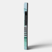 Coques Case-Mate iPhone Abstrait De Bleu, Art Fractal Moderne (Verso / Gauche)