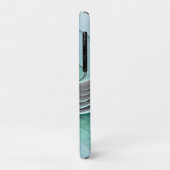 Coques Case-Mate iPhone Abstrait De Bleu, Art Fractal Moderne (Dos/Gauche)