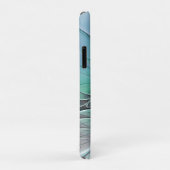 Coques Case-Mate iPhone Abstrait De Bleu, Art Fractal Moderne (Dos/Droite)