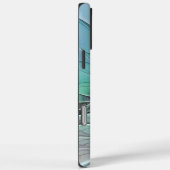 Coques Case-Mate iPhone Abstrait De Bleu, Art Fractal Moderne (Verso / Droite)