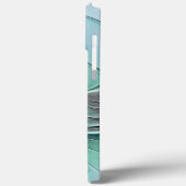 Coques Case-Mate iPhone Abstrait De Bleu, Art Fractal Moderne (Verso / Gauche)