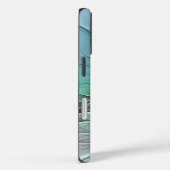 Coques Case-Mate iPhone Abstrait De Bleu, Art Fractal Moderne (Verso / Droite)