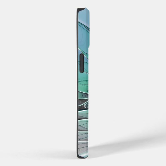 Coques Case-Mate iPhone Abstrait De Bleu, Art Fractal Moderne (Verso / Droite)