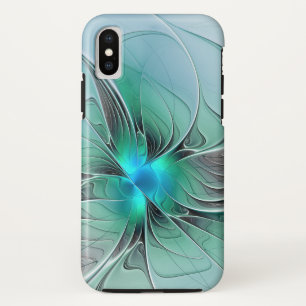 Case-Mate iPhone Case Abstrait De Bleu, Art Fractal Moderne