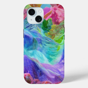 Coque Pour iPhone 15 Abstrait de Crystal Mountain