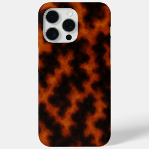 Coque iPhone 15 Pro Max Abstrait de flamme magma en gras - Texture de lave