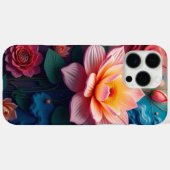 Coques Case-Mate iPhone Abstrait de fleurs (Verso (horizontal))