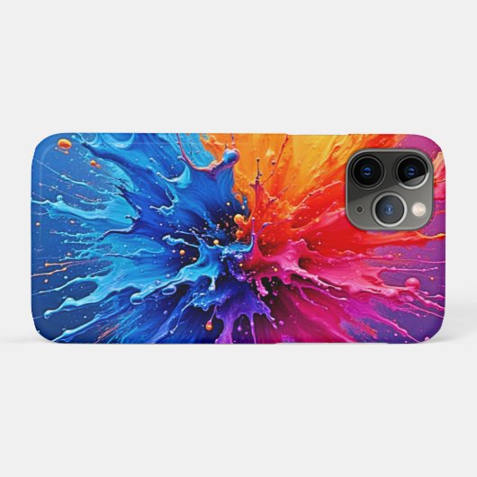 Coques Case-Mate iPhone Abstrait de projection de peinture dynamique (Dos (Horizontal))