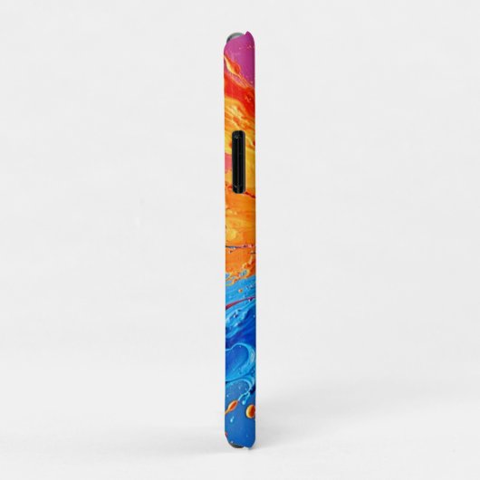 Coques Case-Mate iPhone Abstrait de projection de peinture dynamique (Dos/Droite)