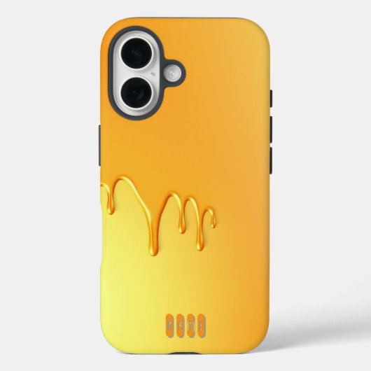Coques Case-Mate iPhone Abstrait de séchage de liquides d'or (Verso)