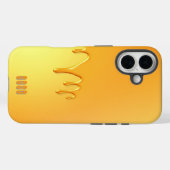 Coques Case-Mate iPhone Abstrait de séchage de liquides d'or (Verso (horizontal))