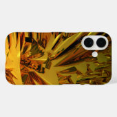 Coques Case-Mate iPhone abstrait doré (Verso (horizontal))
