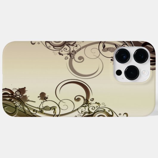 Coques Case-Mate iPhone Abstrait doré (Verso (horizontal))