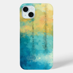 Coque iPhone 15 Mini Abstrait Elegant mixte motif de peinture coloré