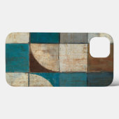 Coques Case-Mate iPhone Abstrait en bleu et Brown (Verso (horizontal))
