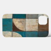Coques Case-Mate iPhone Abstrait en bleu et Brown (Verso (horizontal))