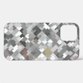 Coques Case-Mate iPhone Abstrait en mosaïque gris clair sans couture PA a (Verso (horizontal))