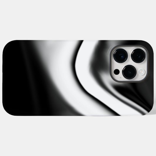 Coques Case-Mate iPhone Abstrait en noir et blanc (Verso (horizontal))