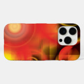 Coques Case-Mate iPhone Abstrait en rouge et jaune (Verso (horizontal))