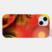 Coques Case-Mate iPhone Abstrait en rouge et jaune (Verso (horizontal))