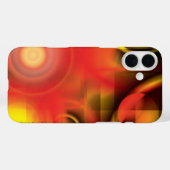 Coques Case-Mate iPhone Abstrait en rouge et jaune (Verso (horizontal))
