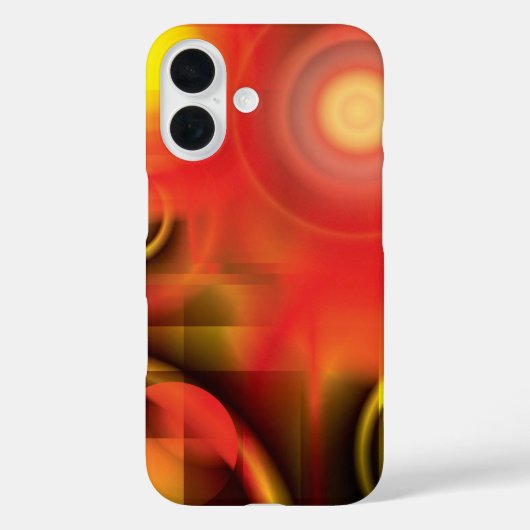 Coques Case-Mate iPhone Abstrait en rouge et jaune (Verso)