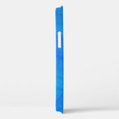 Coques Case-Mate iPhone Abstrait Flamme Fractale Bleu Monogramme Noir (Verso / Droite)