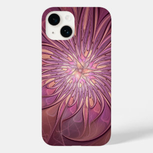 Coque Pour iPhone 14 Abstrait Floral Fractal Art Berry couleurs