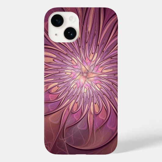 Coques Case-Mate iPhone Abstrait Floral Fractal Art Berry couleurs (Verso)