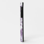 Coques Case-Mate iPhone Abstrait Floral Girly Purple Blanc Monogramme Nom (Dos/Gauche)