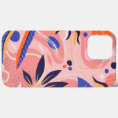 Coques Case-Mate iPhone abstrait floral plat (Verso (horizontal))