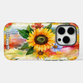 Coques Case-Mate iPhone Abstrait floral vibrant (Verso (horizontal))