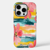 Coques Case-Mate iPhone Abstrait floral vibrant (Verso)