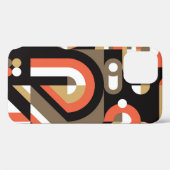 Coques Case-Mate iPhone Abstrait géométrique : Conception futuriste de l'o (Verso (horizontal))